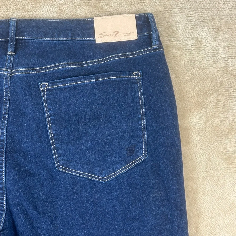Seven7 Women‎ Skinny Jeans Dark Wash High Rise Blue Denim Size 16 Stretch